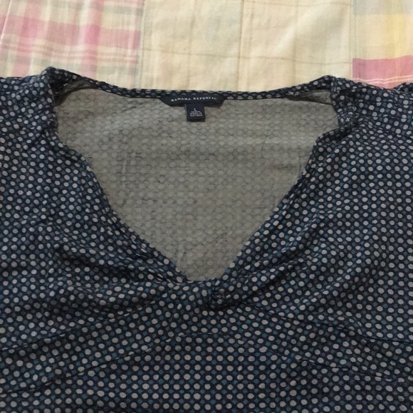 Banana Republic Polka Dot Blouse Size L - Picture 4 of 5